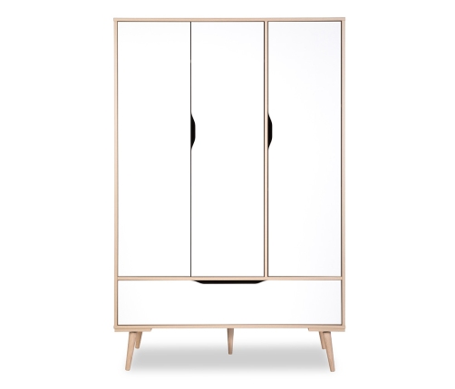 Trīsdurvju skapis Klups SOFIE BEECH-WHITE