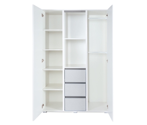 Trīsdurvju skapis Klups DALIA WHITE-GREY
