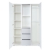 Trīsdurvju skapis Klups DALIA WHITE-GREY