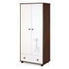 Двухдверный шкаф Klups SAFARI GIRAFFE WHITE-WALNUT Двухдверный шкаф Klups SAFARI GIRAFFE WHITE-WALNUT