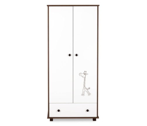 Divdurvju skapis Klups SAFARI GIRAFFE WHITE-WALNUT