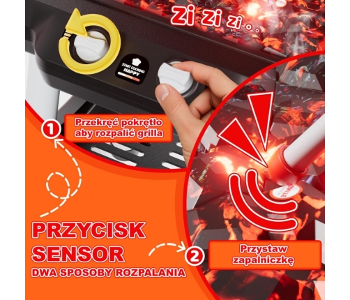WOOPIE Grill Barbecue Kuchnia Ogrodowa Interaktywna LED Zestaw XL 31 el.