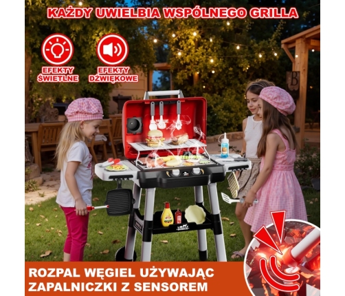 WOOPIE Grill Barbecue Kuchnia Ogrodowa Interaktywna LED Zestaw XL 31 el.
