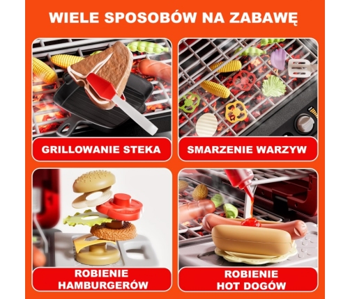 WOOPIE Grill Barbecue Kuchnia Ogrodowa Interaktywna LED Zestaw XL 31 el.
