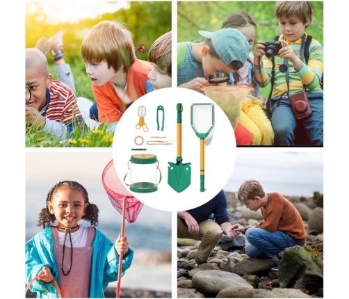 WOOPIE Zestaw Małego Odkrywcy Natury Siatka na Owazdy Motyle Pojemnik na Ryby