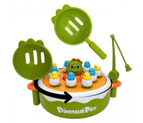 WOOPIE Gra Zręcznościowa Łowienie Dinozaurów 2w1 Katapulta