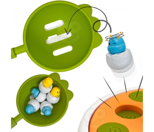 WOOPIE Gra Zręcznościowa Łowienie Dinozaurów 2w1 Katapulta