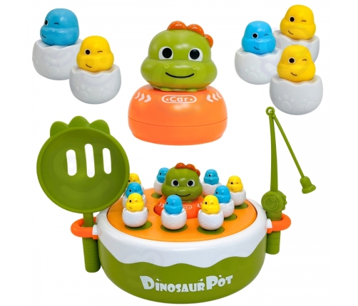 WOOPIE Gra Zręcznościowa Łowienie Dinozaurów 2w1 Katapulta