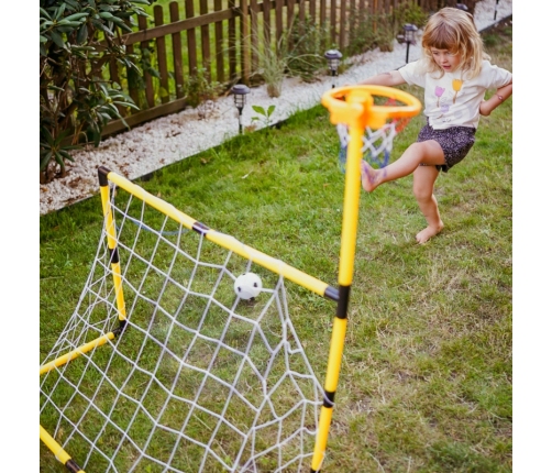WOOPIE Zestaw 2w1 koszykówka Bramka do Piłki Nożnej + Piłki i Pompka