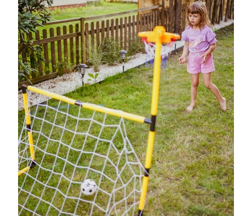 WOOPIE Zestaw 2w1 koszykówka Bramka do Piłki Nożnej + Piłki i Pompka
