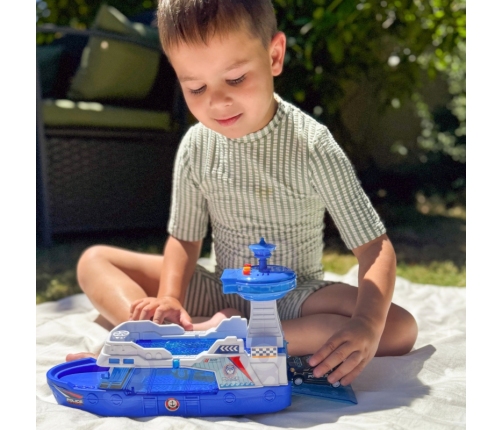 WOOPIE Łódź Policyjna Patrolowa Interaktywna - Skala 1:16 + Autka 3 szt.