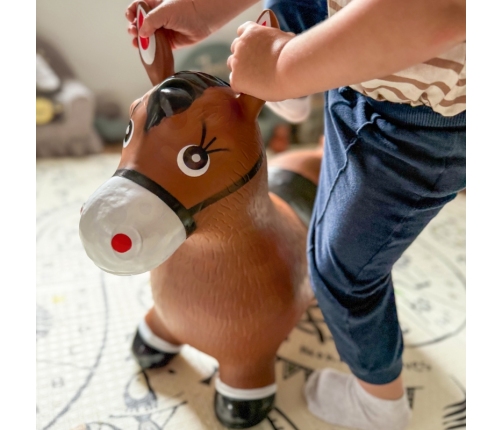 WOOPIE Skoczek Gumowy do Skakania Konik + Pompka