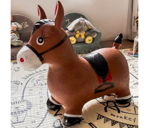 WOOPIE Skoczek Gumowy do Skakania Konik + Pompka