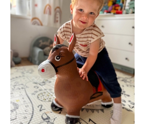 WOOPIE Skoczek Gumowy do Skakania Konik + Pompka