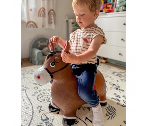 WOOPIE Skoczek Gumowy do Skakania Konik + Pompka