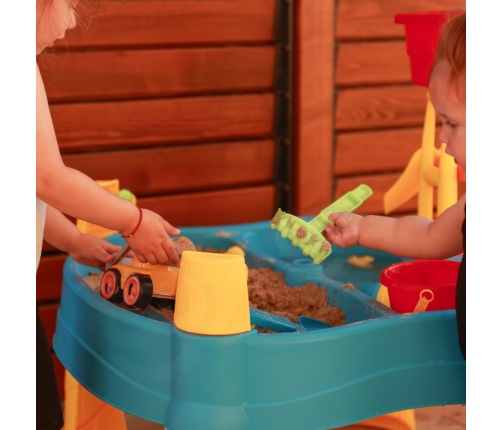 WOOPIE Stolik Wodny 2w1 Piaskownica Młyn 14 akc.