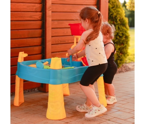 WOOPIE Stolik Wodny 2w1 Piaskownica Młyn 14 akc.