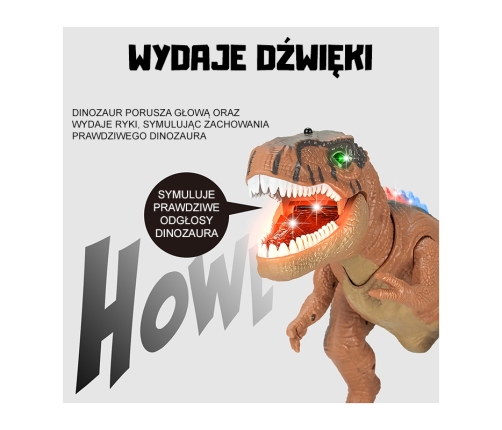 WOOPIE Zdalnie Sterowany Dinozaur T-Rex Realistyczny Król Jurajski
