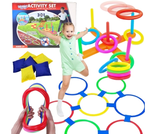 WOOPIE Zestaw 3w1 Serso Gra w Klasy Cornhole Rzut do Celu Woreczkami