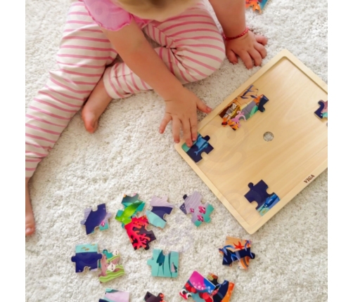 VIGA Drewniane Puzzle Układanka 24 el. Sekrety Morza