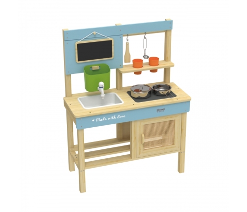 CLASSIC WORLD Drewniana Kuchnia Ogrodowa Błotna XXL z Akcesoriami