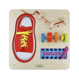 MASTERKIDZ Tablica Edukacyjna - Zręczność Manualna Sznurowanie Montessori MASTERKIDZ Tablica Edukacyjna - Zręczność Manualna Sznurowanie Montessori