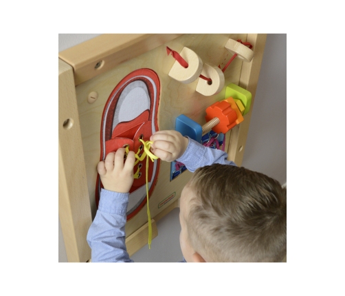 MASTERKIDZ Tablica Edukacyjna - Zręczność Manualna Sznurowanie Montessori