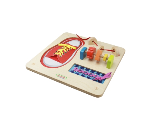 MASTERKIDZ Tablica Edukacyjna - Zręczność Manualna Sznurowanie Montessori