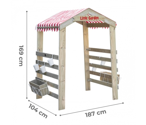 CLASSIC WORLD EDU Drewniana Brama Ogrodowa Pergola Kwietnik