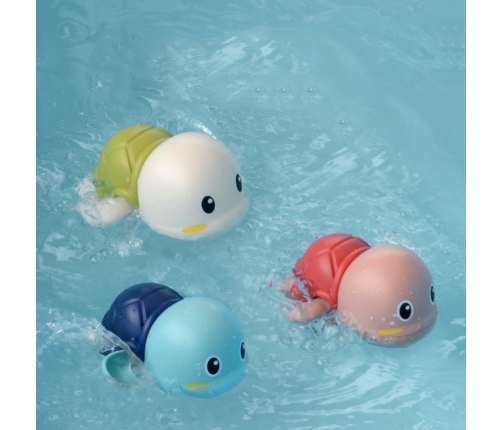 Woopie Żółw Żółwik Pływający Nakręcany Zabawka Do Kąpieli Niebieski