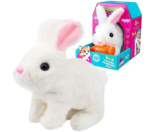 WOOPIE Króliczek Ineraktywny Pluszak z Marchewką Biały