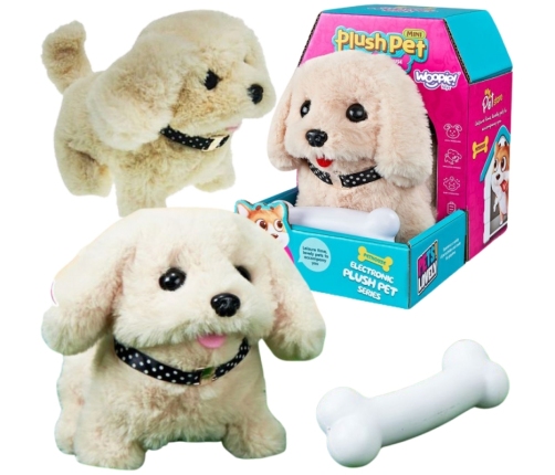 WOOPIE Piesek Interaktywny Pluszak z Kością Bichon Golden Retriever