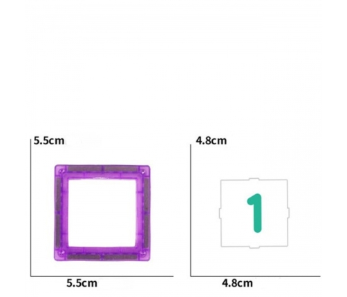 WOOPIE Przestrzenne Klocki Magnetyczne Nauka Liczb 70 Elementów