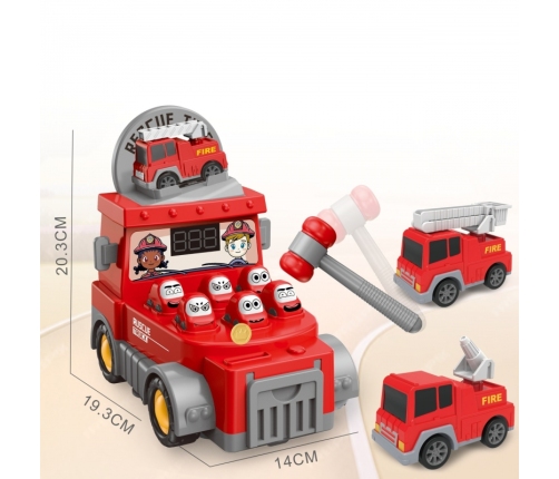 WOOPIE Gra Zręcznościowa Uderz Młotkiem Wbijak Straż Pożarna z Akcesoriami