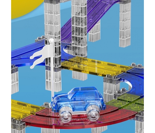 WOOPIE Magnetyczny Tor Samochodowy Wyścigowy + Autko 137 El.