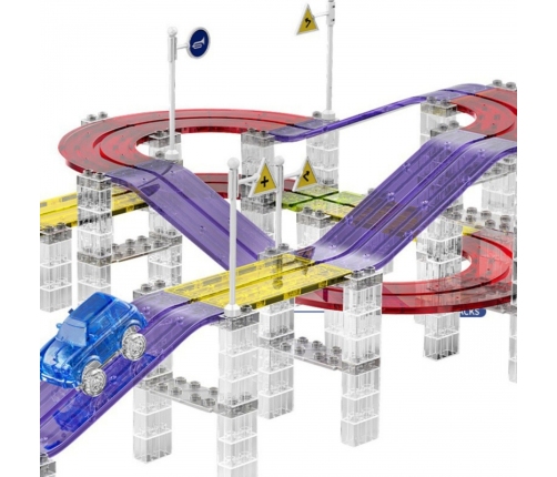 WOOPIE Magnetyczny Tor Samochodowy Wyścigowy + Autko 76 el.