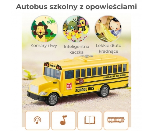 WOOPIE Autobus Szkolny Interaktywny Elektryczny 1:20