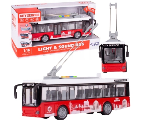 WOOPIE Autobus Trolejbus Interaktywy Elektryczny 1:16