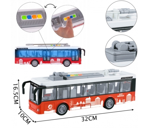 WOOPIE Autobus Trolejbus Interaktywy Elektryczny 1:16