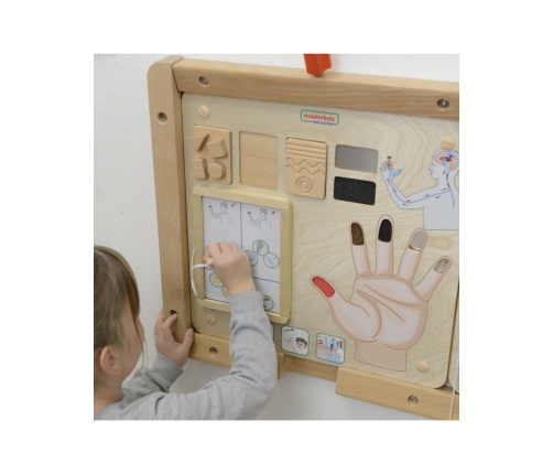 MASTERKIDZ Tablica Edukacyjna Zmysł Dotyku Montessori