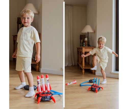 WOOPIE Wyrzutnia Rakiet Piankowych 6 szt.