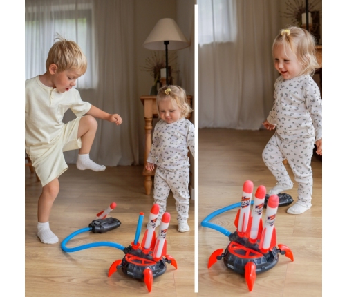 WOOPIE Wyrzutnia Rakiet Piankowych 6 szt.