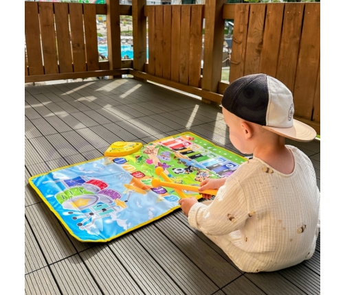 WOOPIE Mata Muzyczna Zwierzątka Interaktywne Pianino I Perkusja 2w1