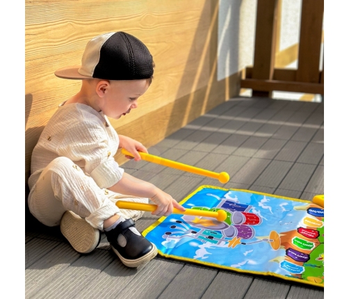 WOOPIE Mata Muzyczna Zwierzątka Interaktywne Pianino I Perkusja 2w1