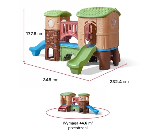 Step2 Plac Zabaw Most z Tunelem Zjeżdżalnia