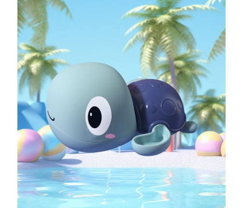 Woopie Żółw Żółwik Pływający Nakręcany Zabawka Do Kąpieli Niebieski