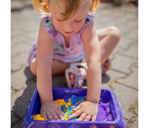 WOOPIE Piasek Kinetyczny 0,6 kg Zestaw Jednorożec Stolik z Foremkami