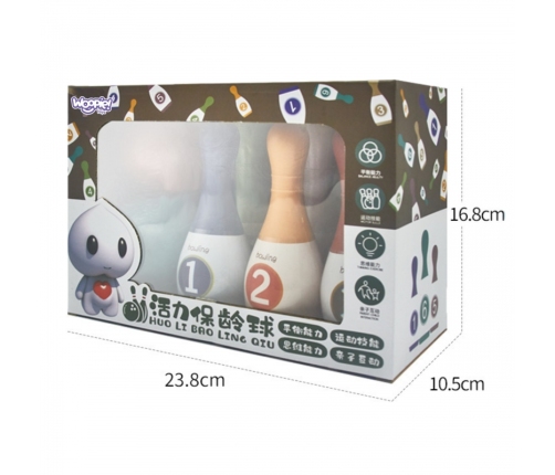 WOOPIE Kolorowe Kręgle dla Dzieci Cyferki