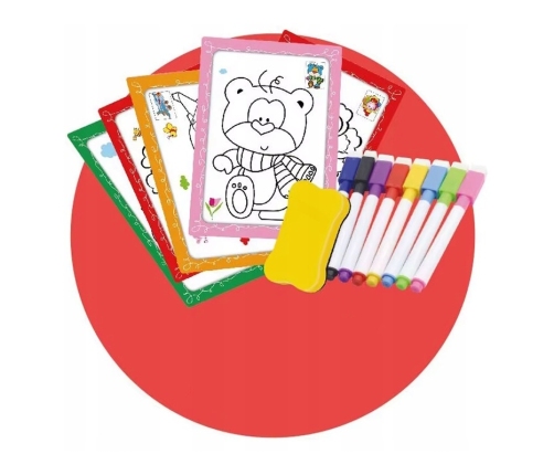 WOOPIE Dwustronna Tablica do Rysowania Gra Tetris 2w1 Pomarańczowa