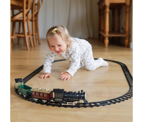 WOOPIE Klasyczny Pociąg Parowy Lokomotywa Tor XXL